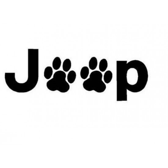  4''  Jeep  Cat Dog  Paws Vinyl Decal Buy 2 get 3rd Free